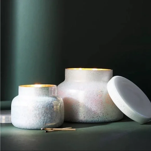 Anthropologie Capri Blue Volcano Iridescent Glass Jar Candle 19 oz - Picture 5 of 7